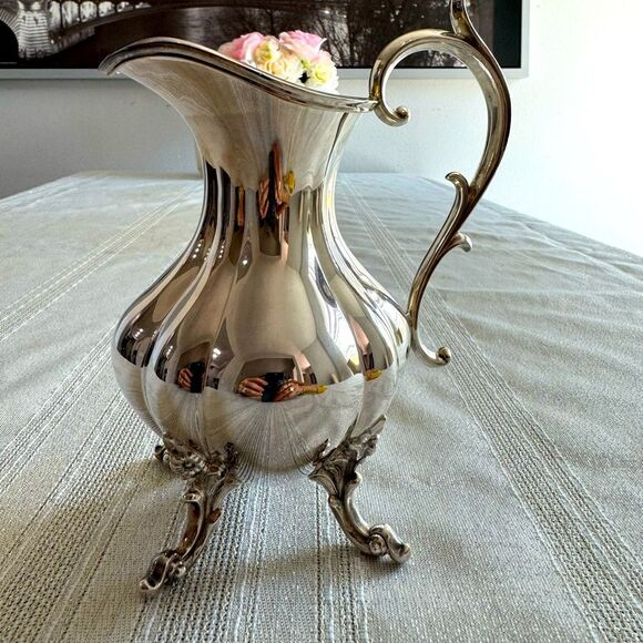 Reed & Barton Creamer Server Silver Plated 6x6 Vintage Collectible Antique